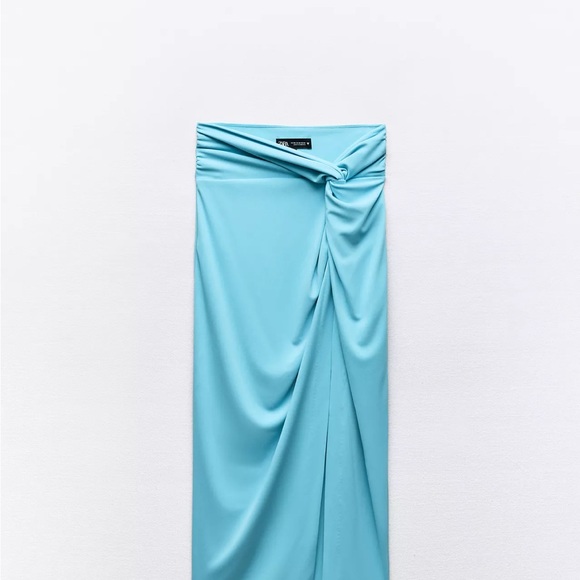 Zara Dresses & Skirts - Zara Asymmetrical Skirt in Light Blue